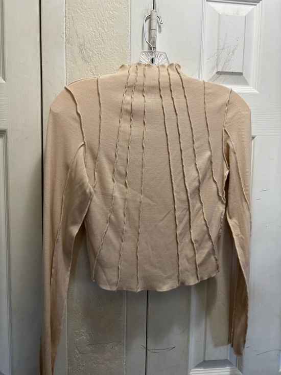 12th Tribe Tops - 12th Tribe Women’s Cream Long-Sleeve Ribbed Knit Top